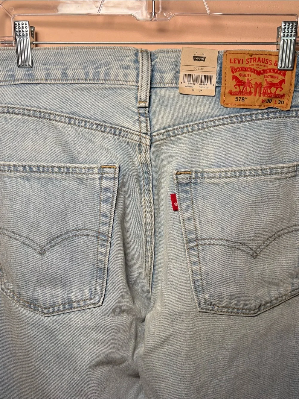 Levi’s 578 Baggy Jeans Men’s 30x30 NWT Light Wash Denim